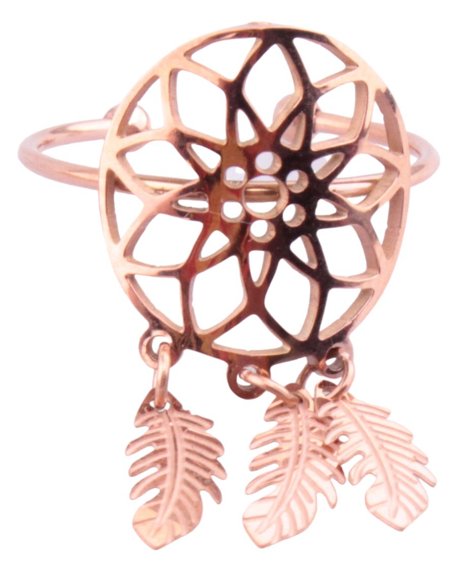 Bague attrape rêves acier rose gold MILE MILA