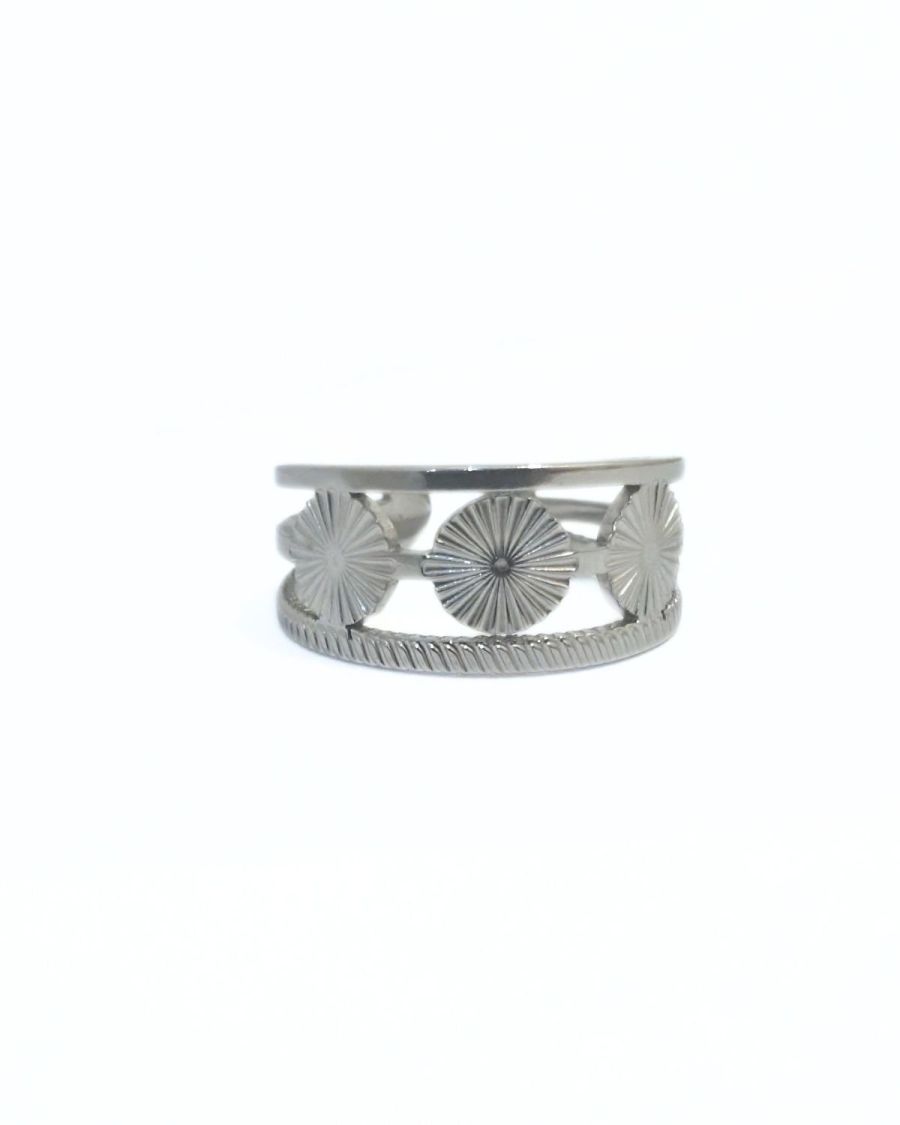 Bague femme acier argenté Théa
