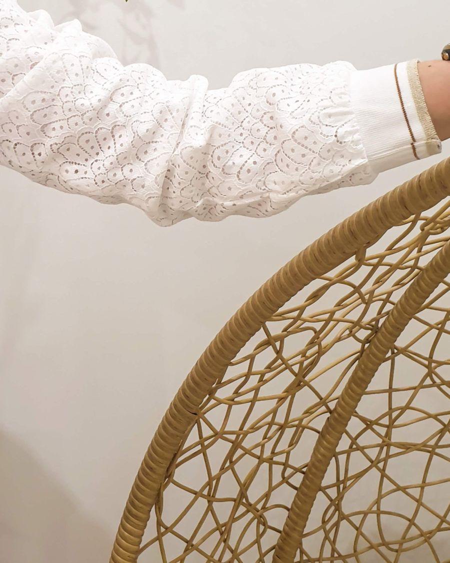 Bombers blanc cassé dentelle