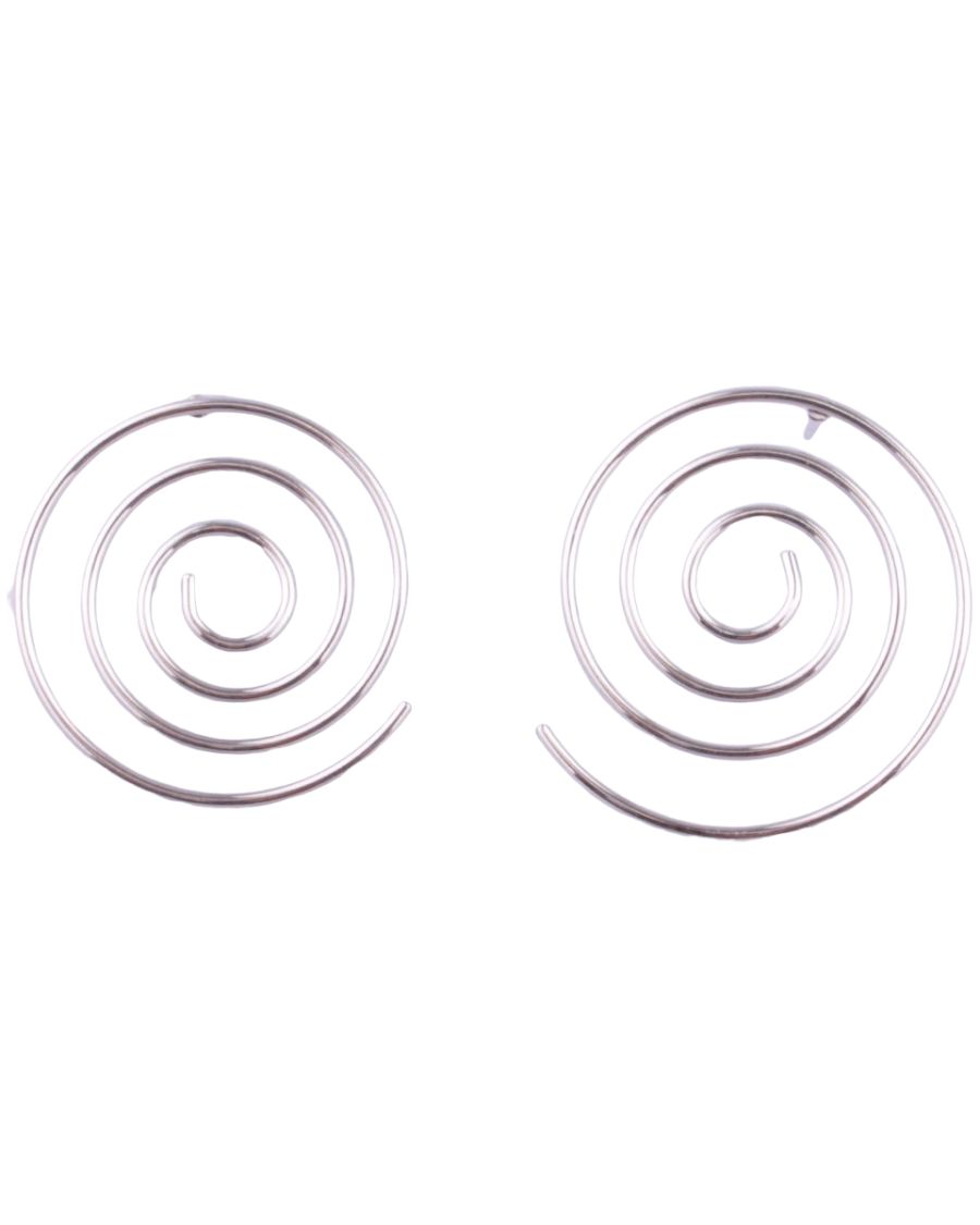 Boucles d'oreilles MILE MILA acier argent Tourbillonis