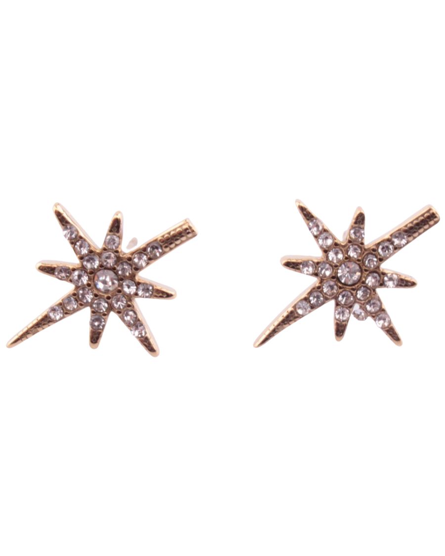 Boucles d'oreilles acier étoile brillante