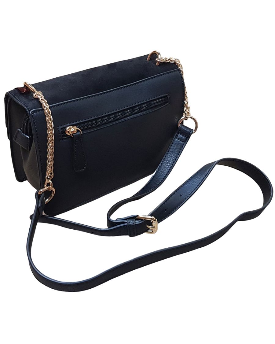 Sac à bandoulière noir et doré Sacochis