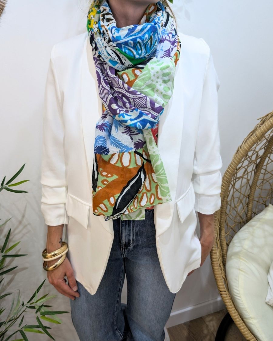 Foulard femme imprimés multicolores Aira