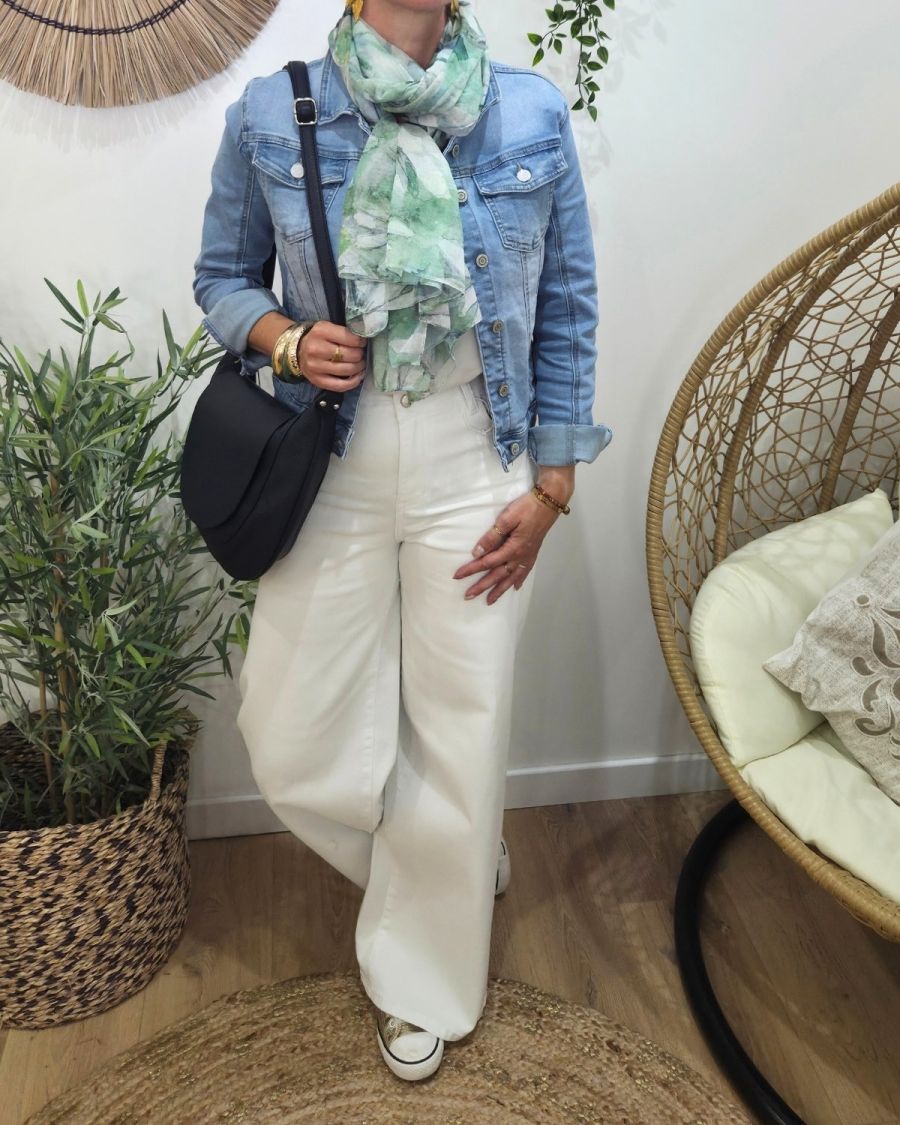 Foulard femme fleuri Sveva