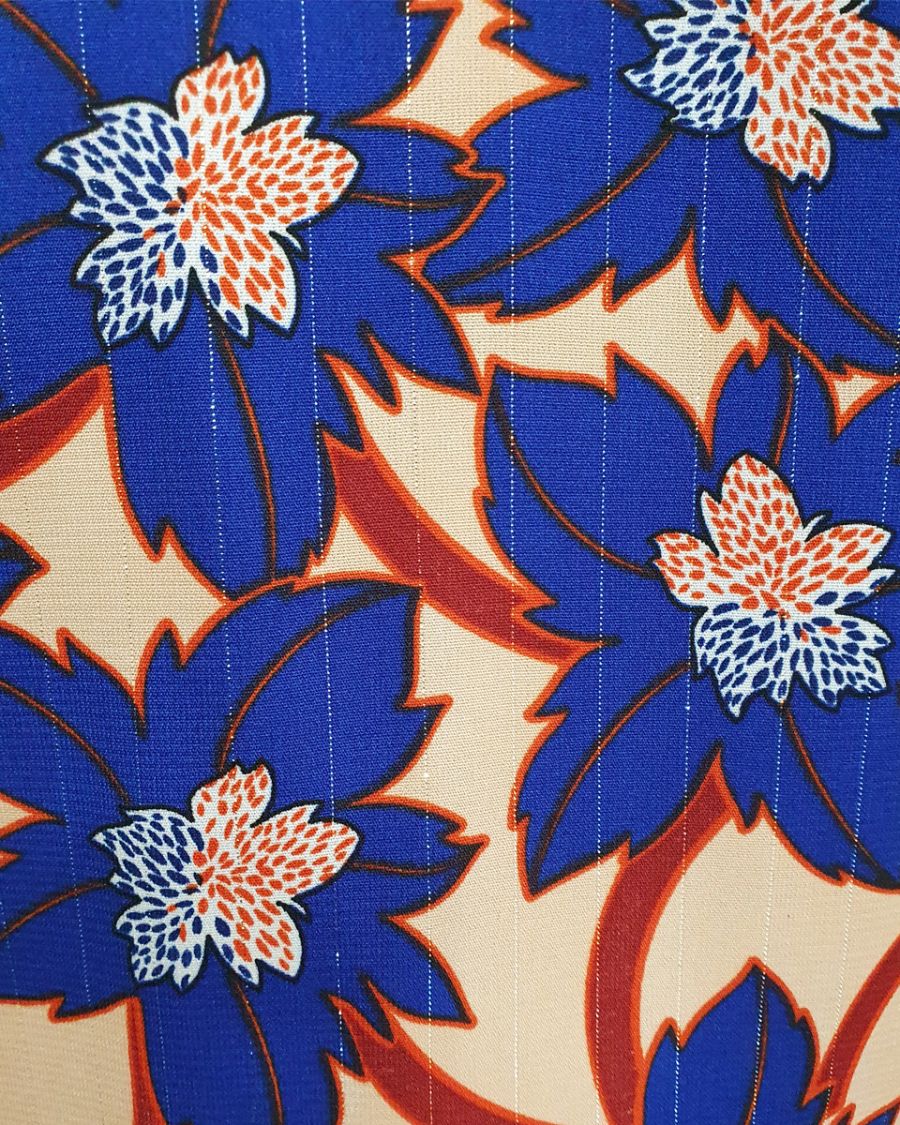 Blouse femme dos noué bleu Lynn