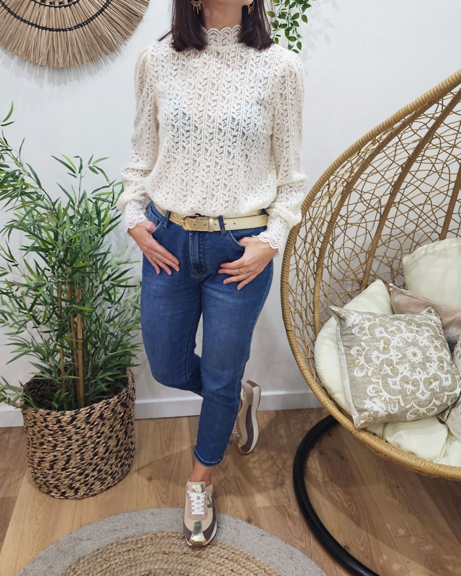 Blouse femme écrue Nerea