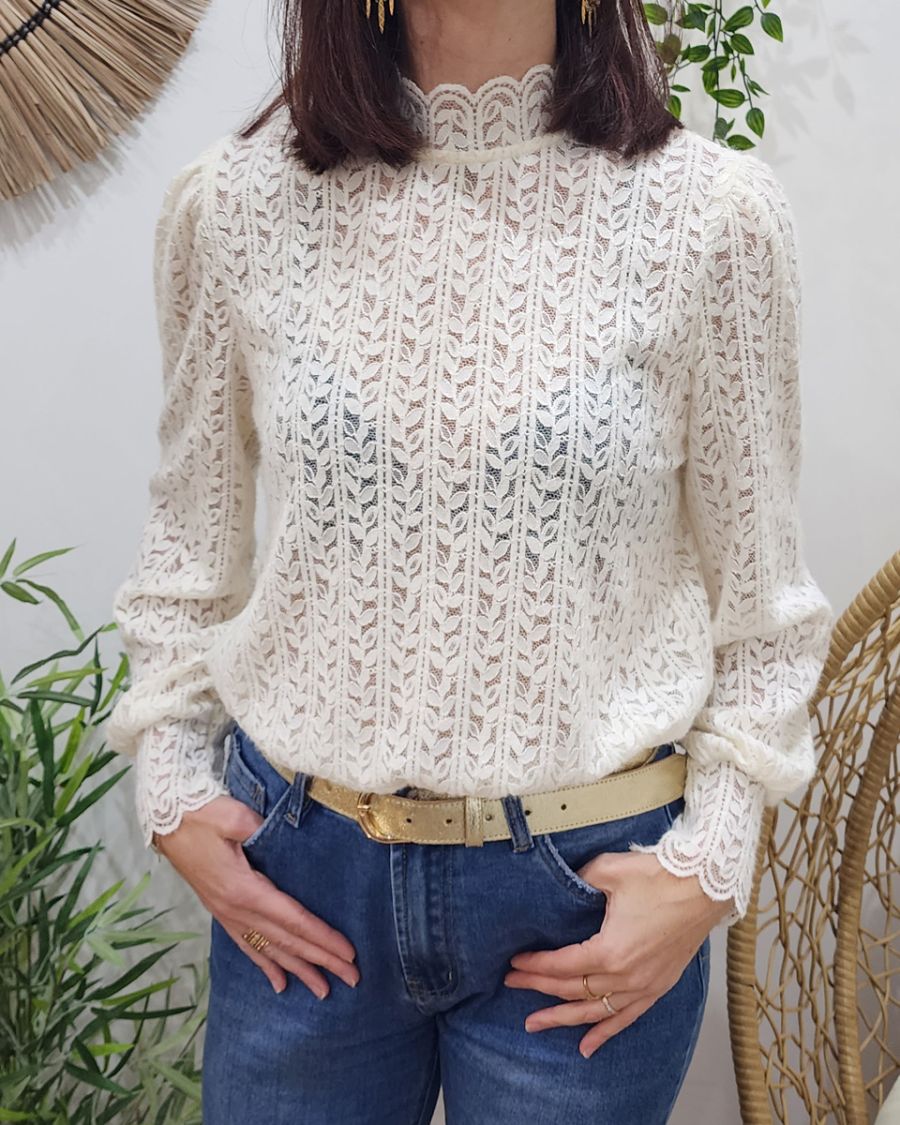 Blouse femme écrue Nerea