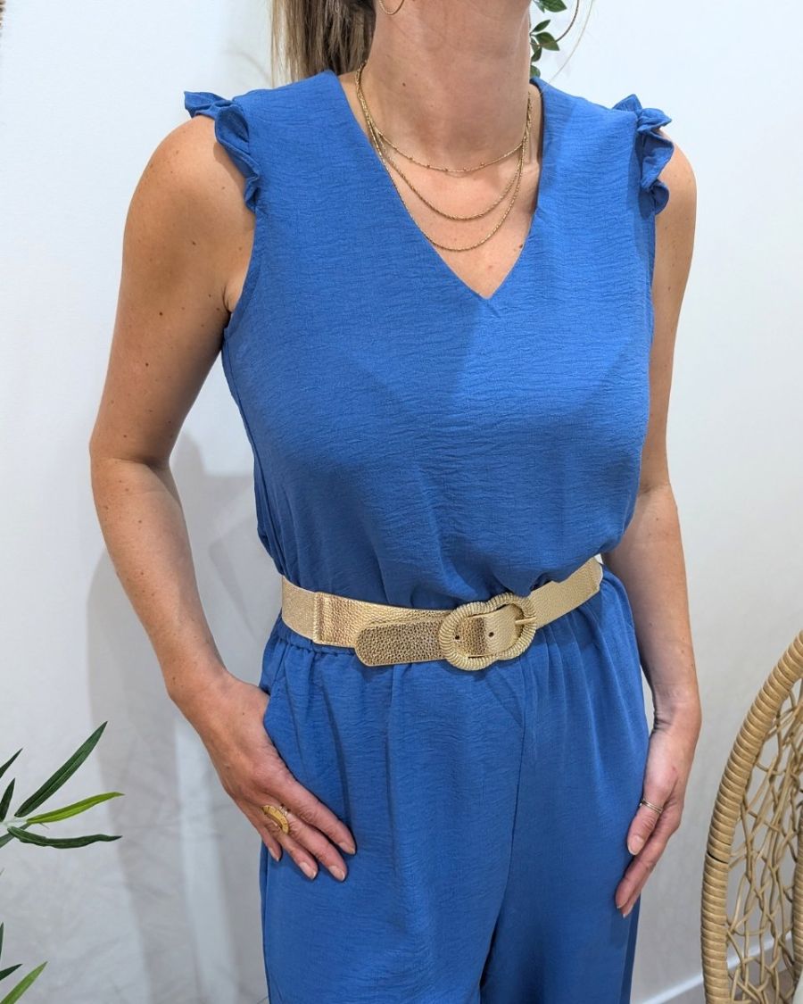 Combinaison femme bleu roi Ysée