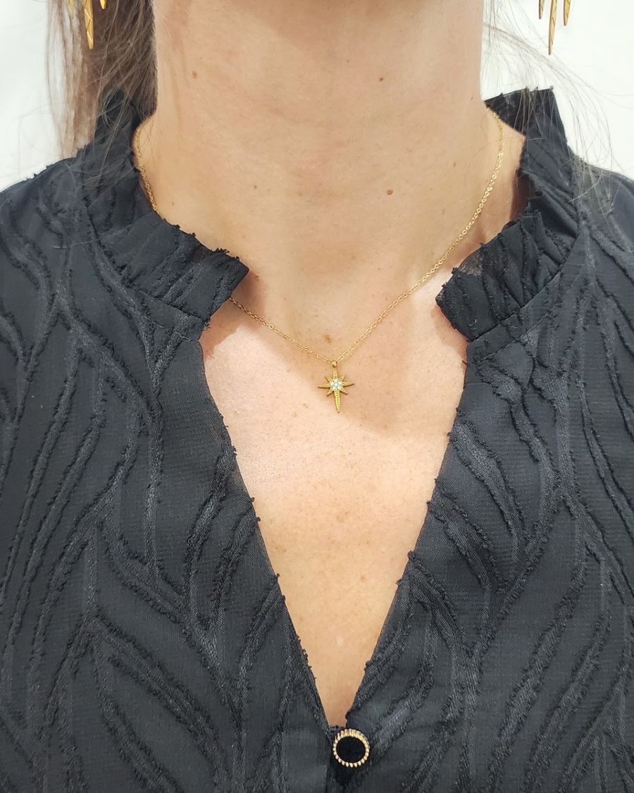 Chemisier femme noir Laia