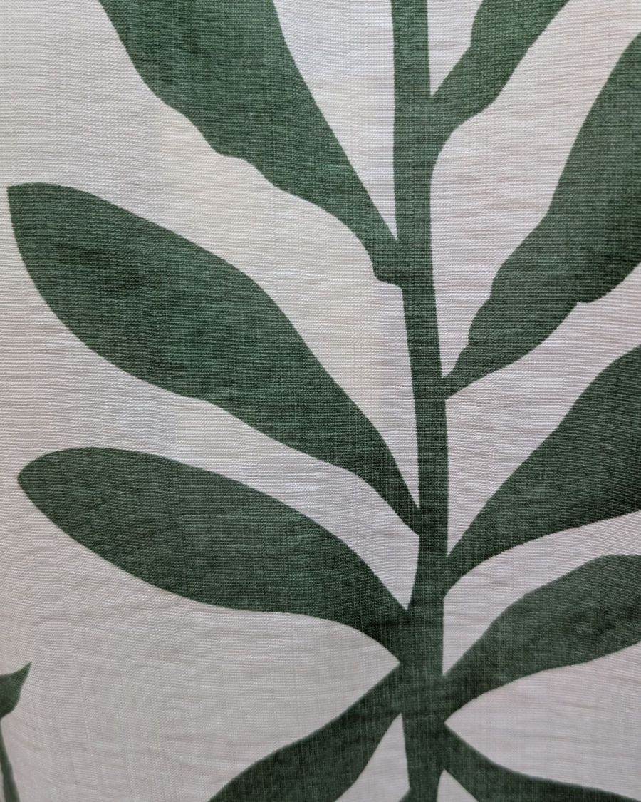 Chemisier femme écru et vert Ismérie manches courtes