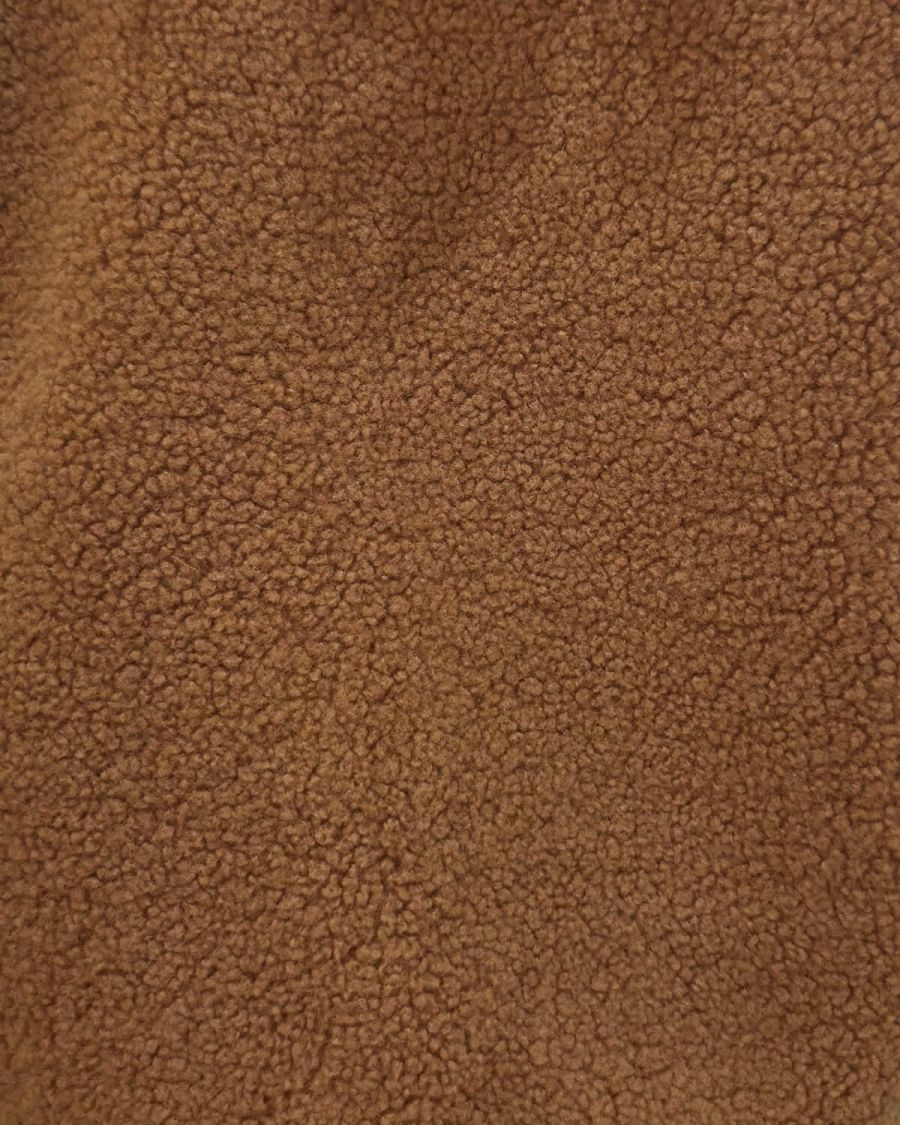 Gilet femme sans manche bouclettes camel Alya