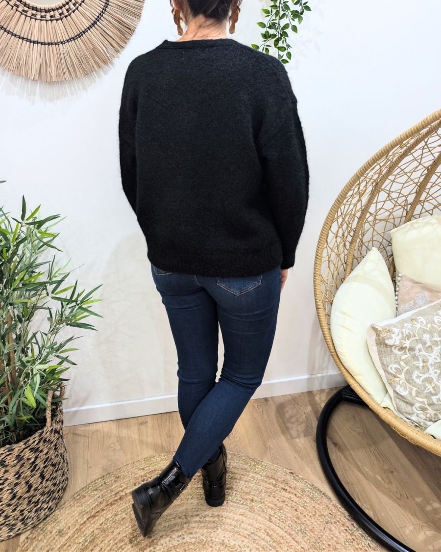 Gilet femme boutons coeurs dorés
