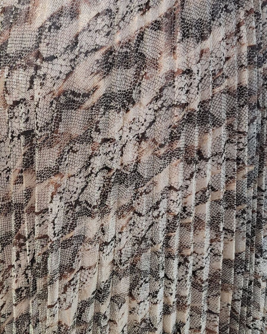 Jupe plissée femme python lurex pailleté