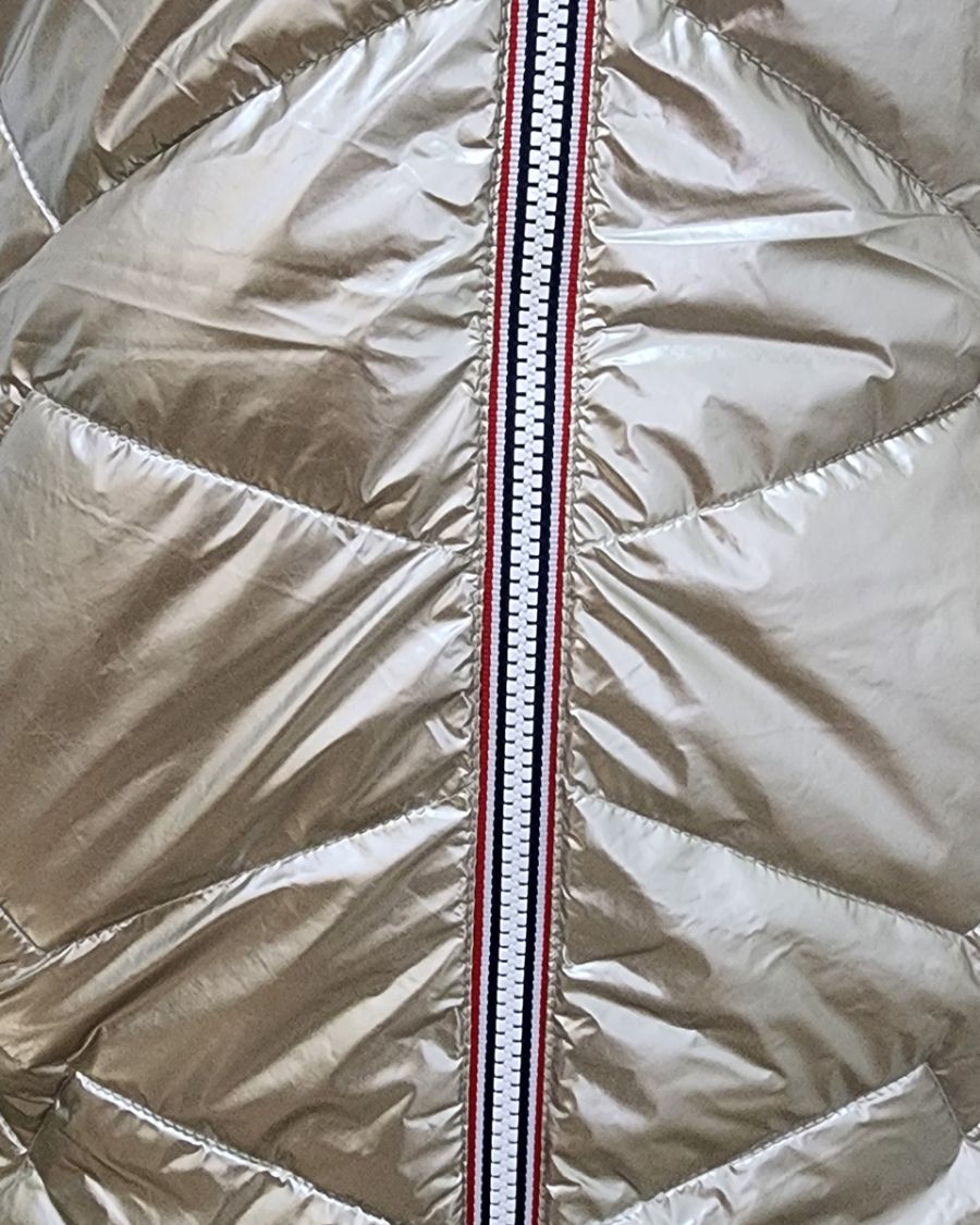 Parka doudoune femme longue épaisse réversible camel et dorée
