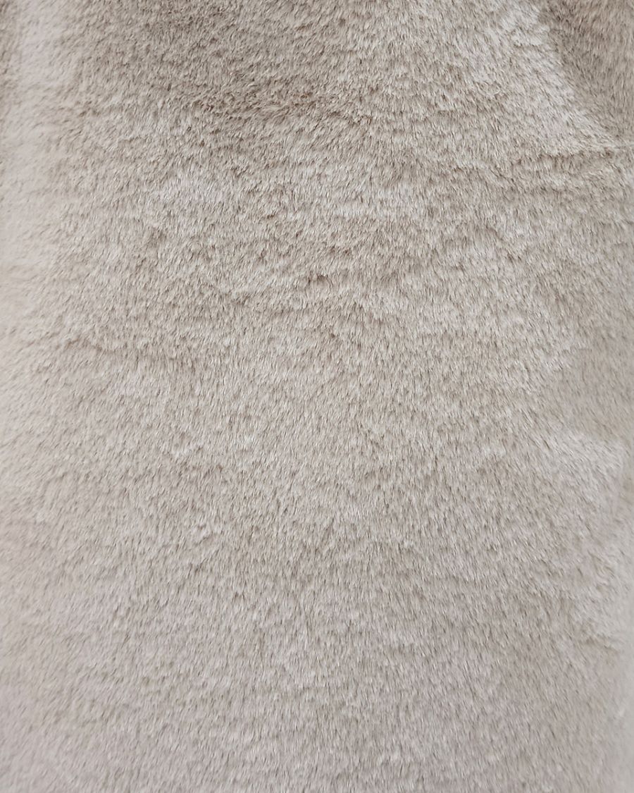 Parka femme dorée réversible fausse fourrure beige Armanda