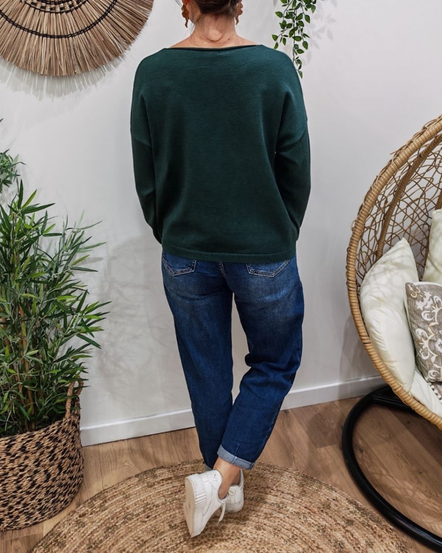 Pull femme J'adore pailleté
