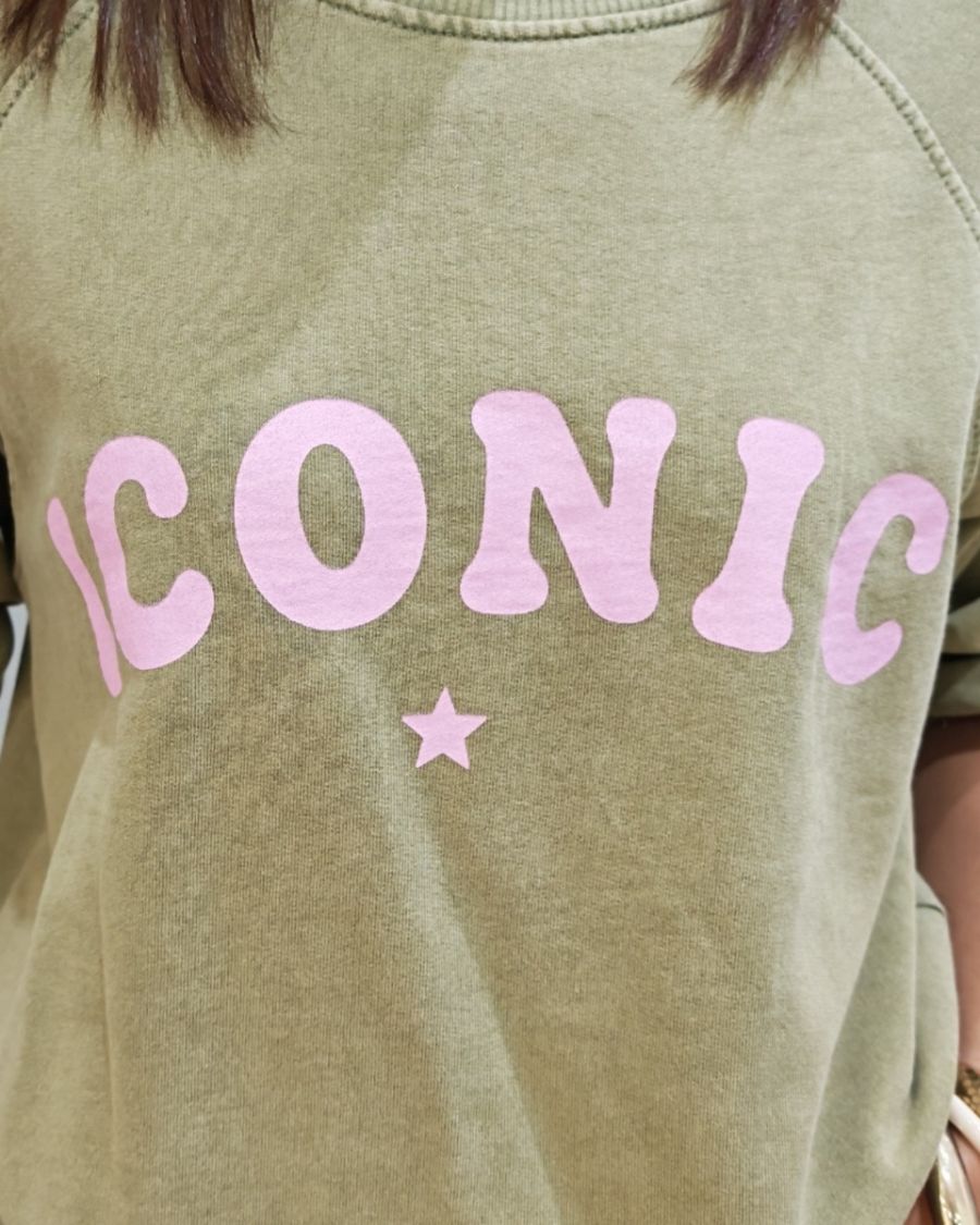 Sweat femme manches courtes ICONIC étoile