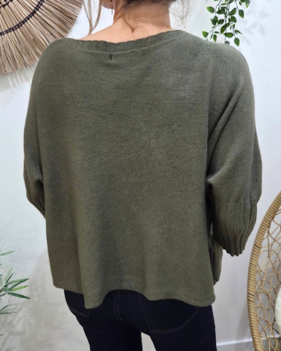 Pull femme oversize col rond Iconic léopard pailleté