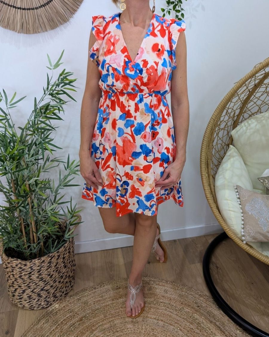 Robe femme rose et bleue Isila
