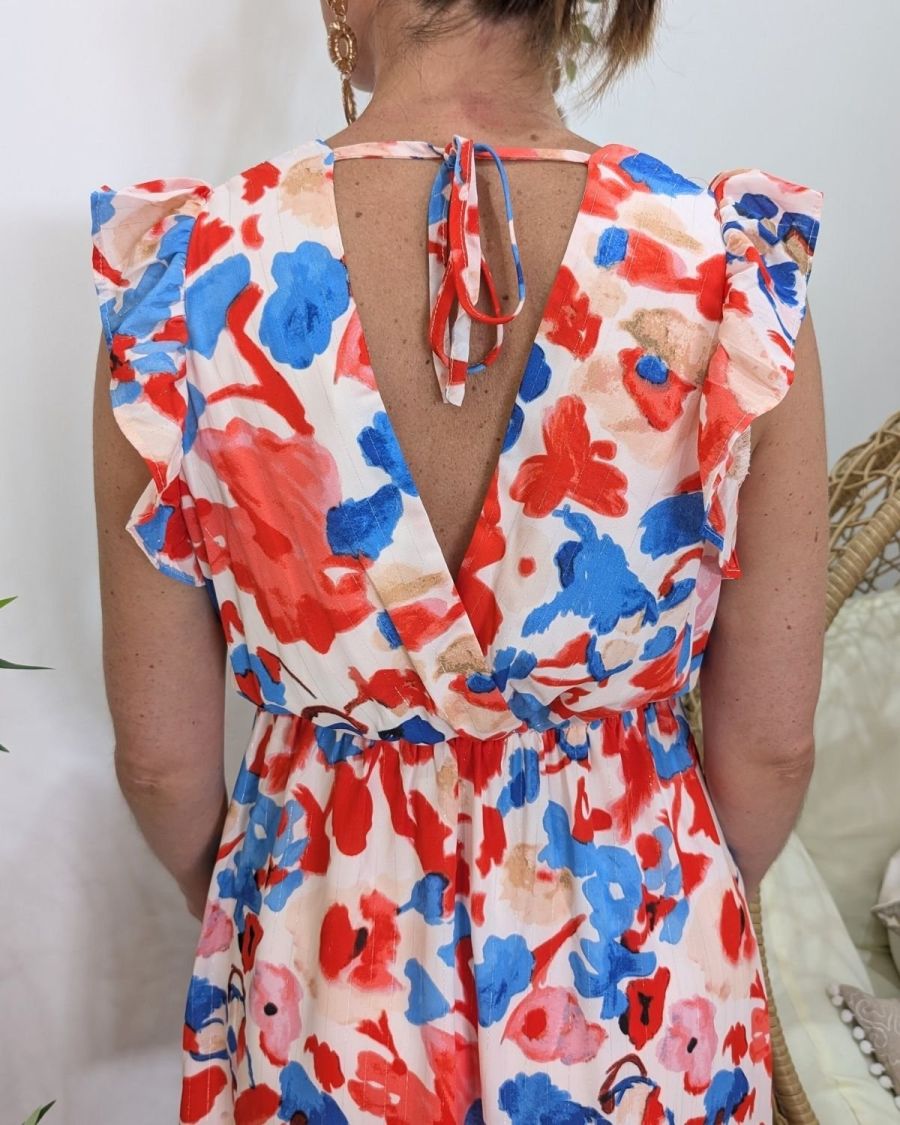 Robe femme rose et bleue Isila