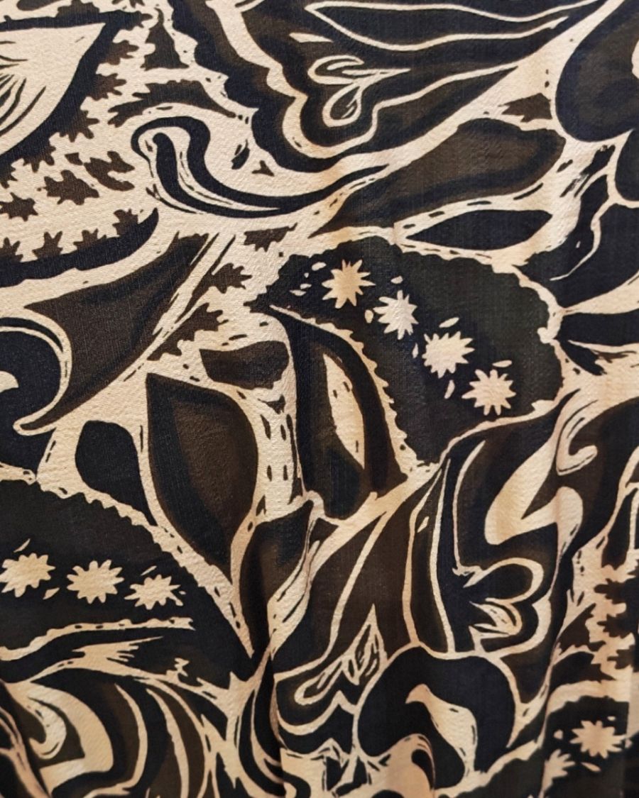  Robe femme à motifs marron et beige Alva