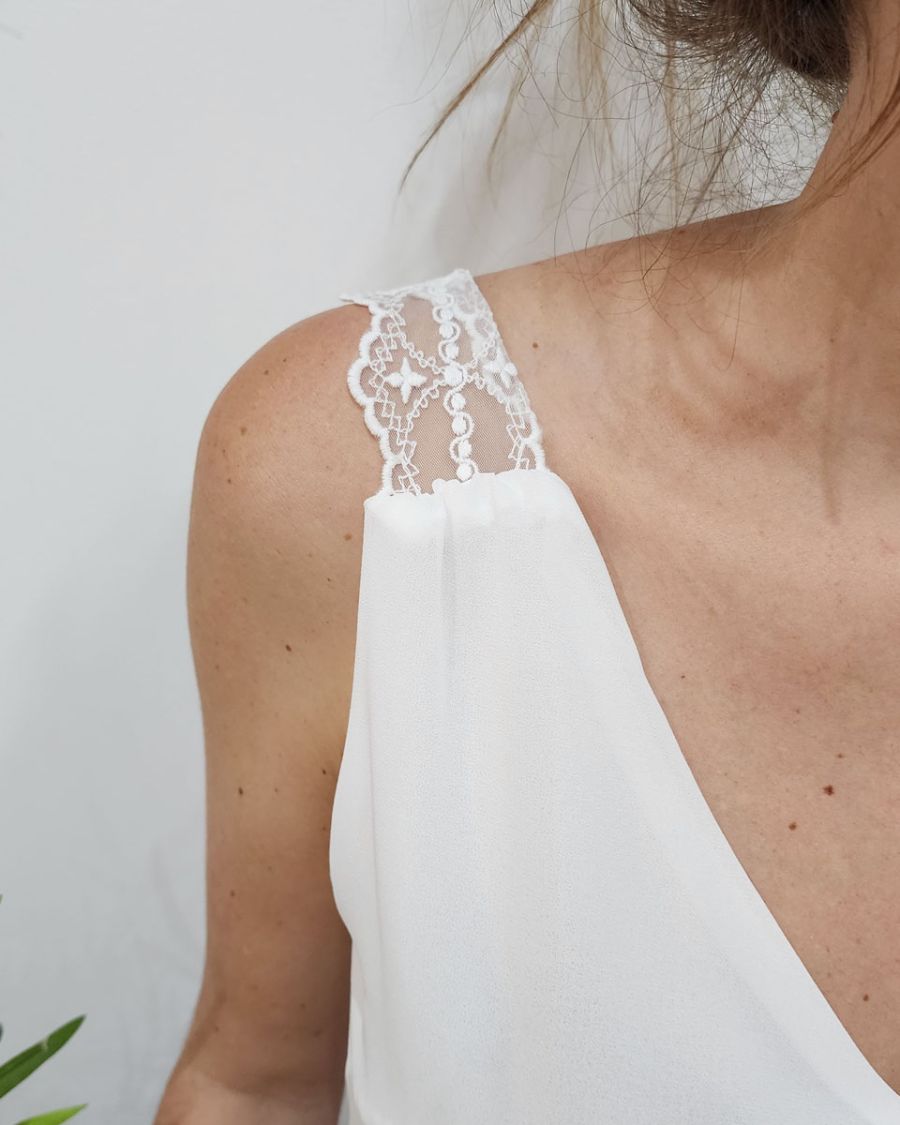 Top femme Aline blanc