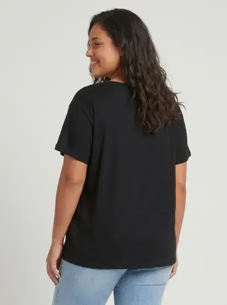 T-Shirt grande taille femme La vie est belle rayures léopard