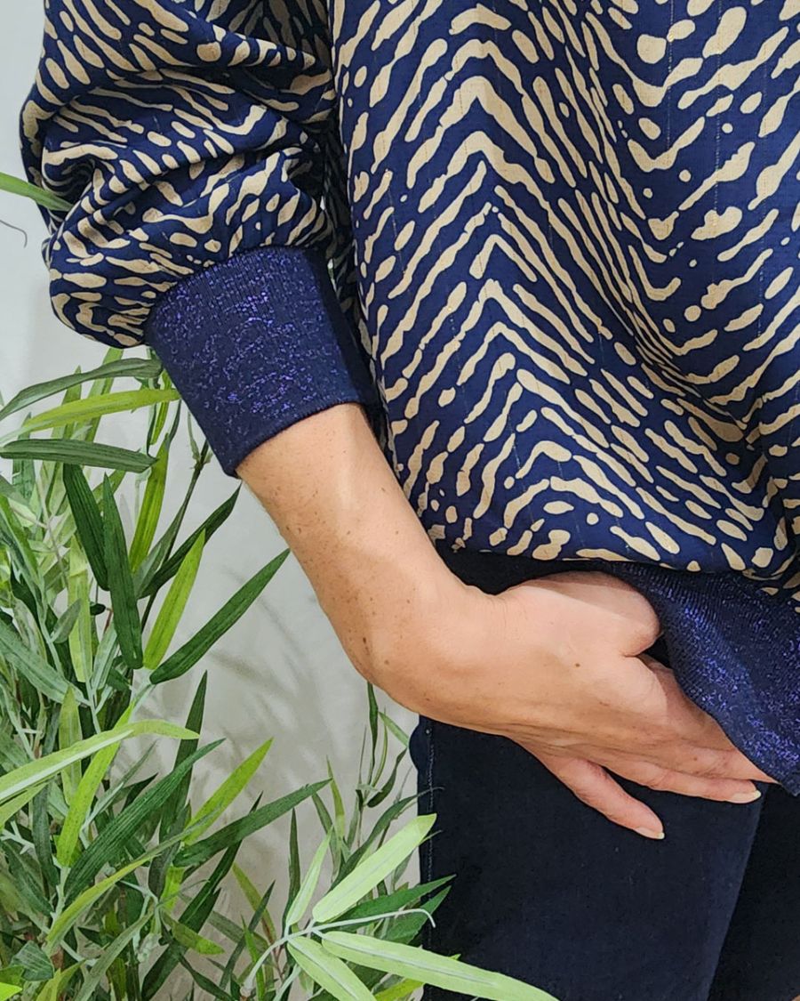 Bombers femme marine et taupe Caroline