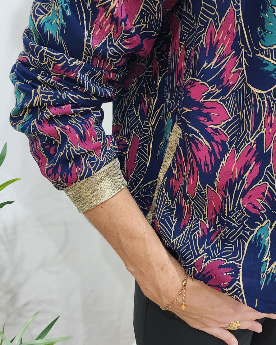 Bombers femme fuchsia vert doré Palmira