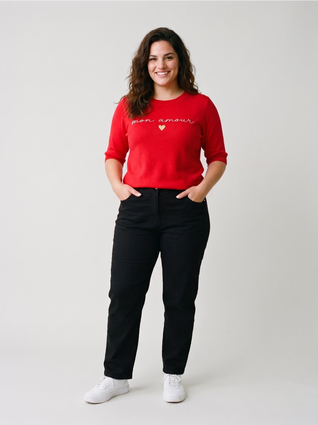 Jean femme mom noir Lova