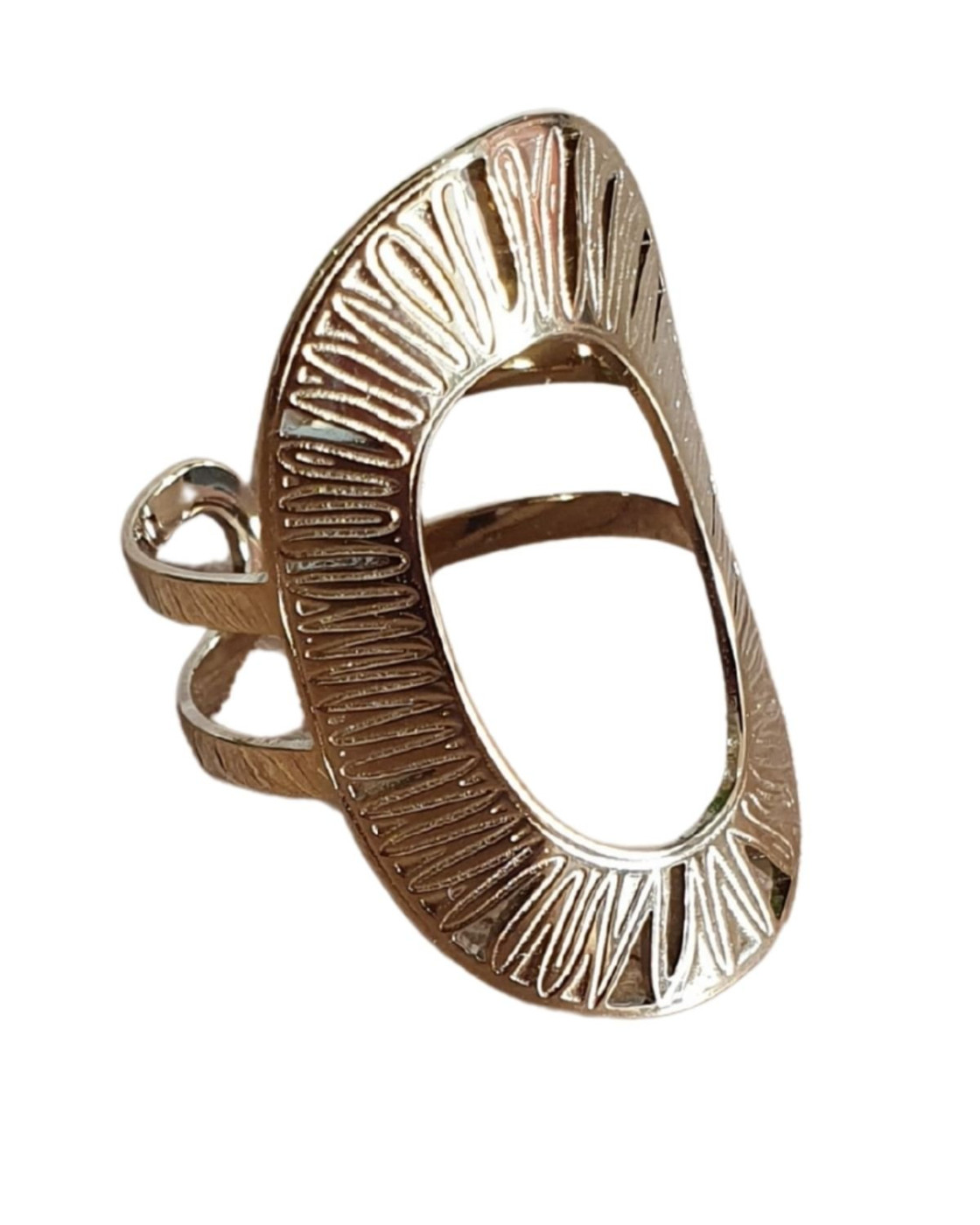 Bague femme acier doré Lucia