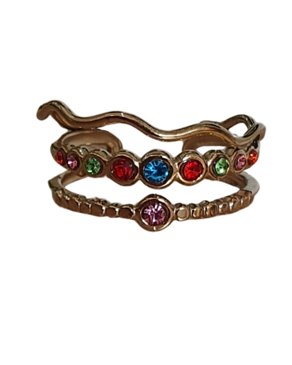 Bague femme acier doré Aluna