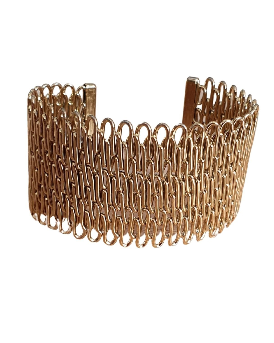 Bracelet manchette doré acier inoxydable Violeta