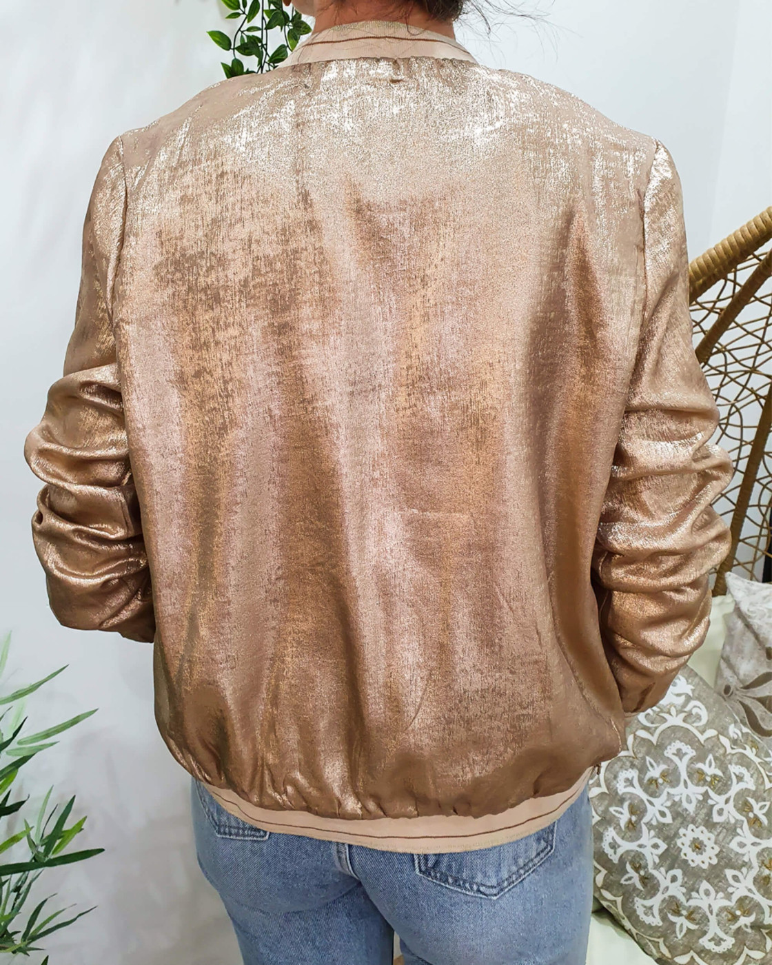 Bombers femme doré