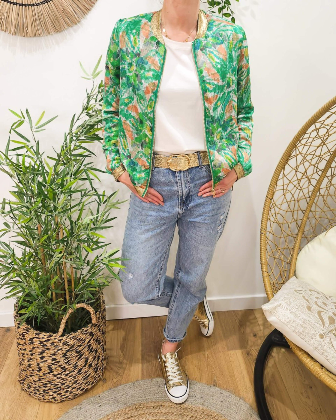 Bombers femme vert Filippa