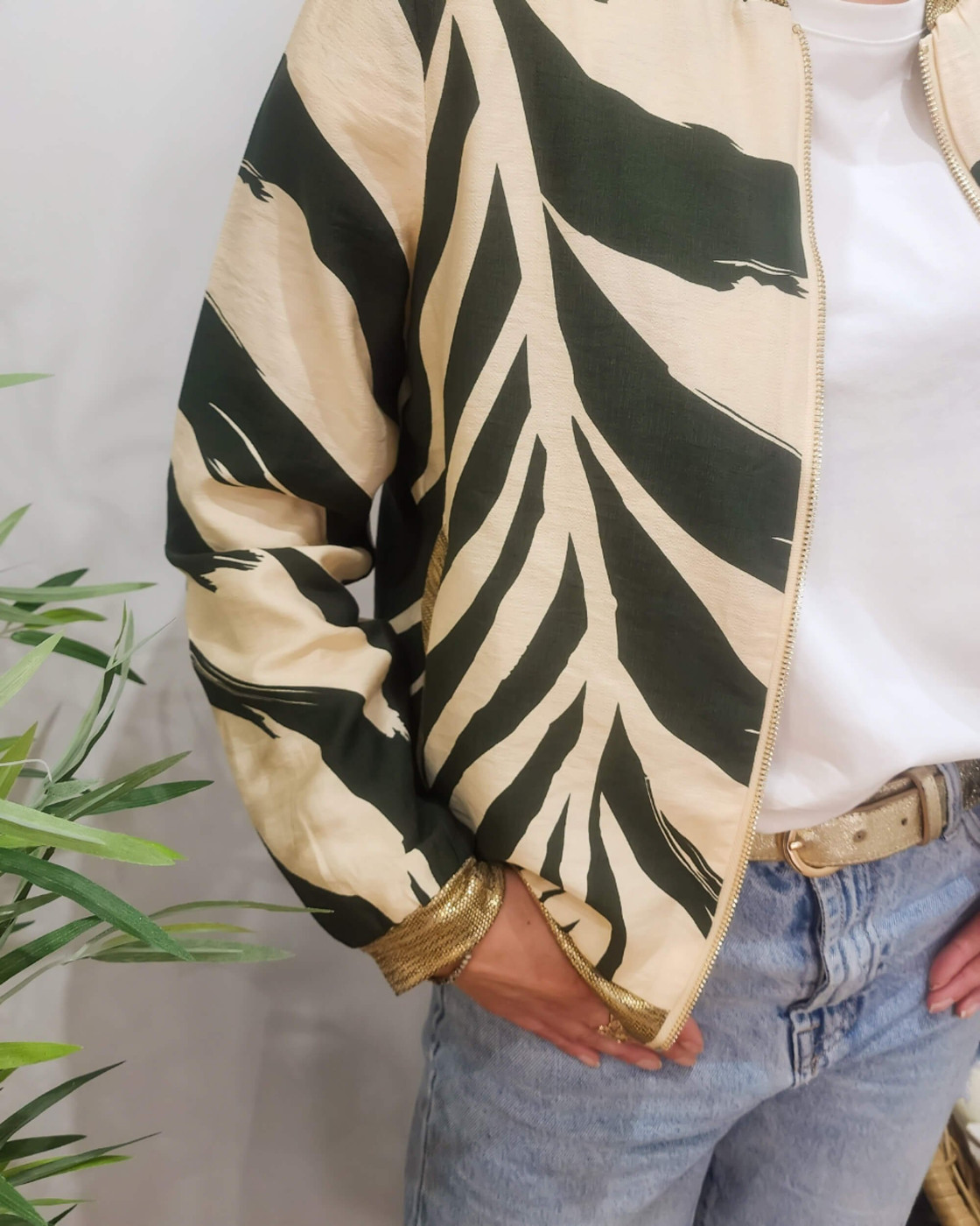 Bombers femme kaki et beige Zena