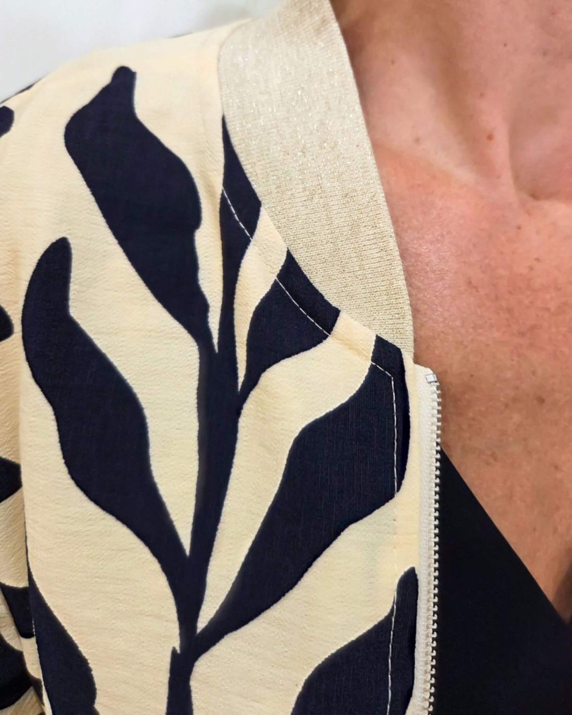 Bombers femme beige et marine Cyanna