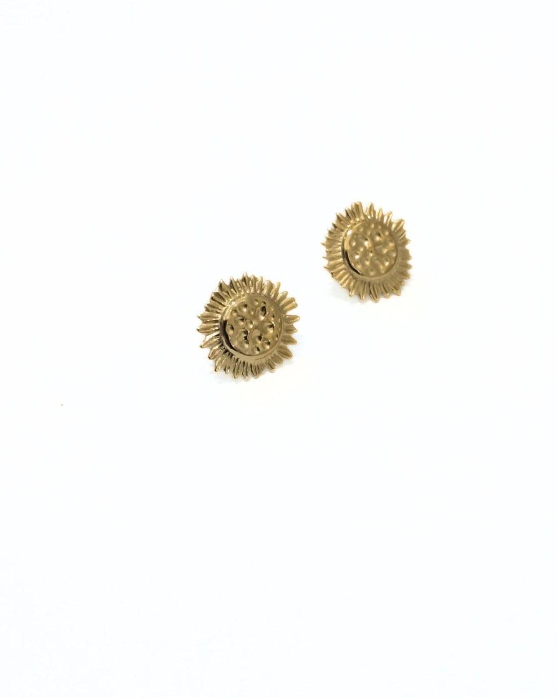 Boucles d'oreilles femme tournesols dorés