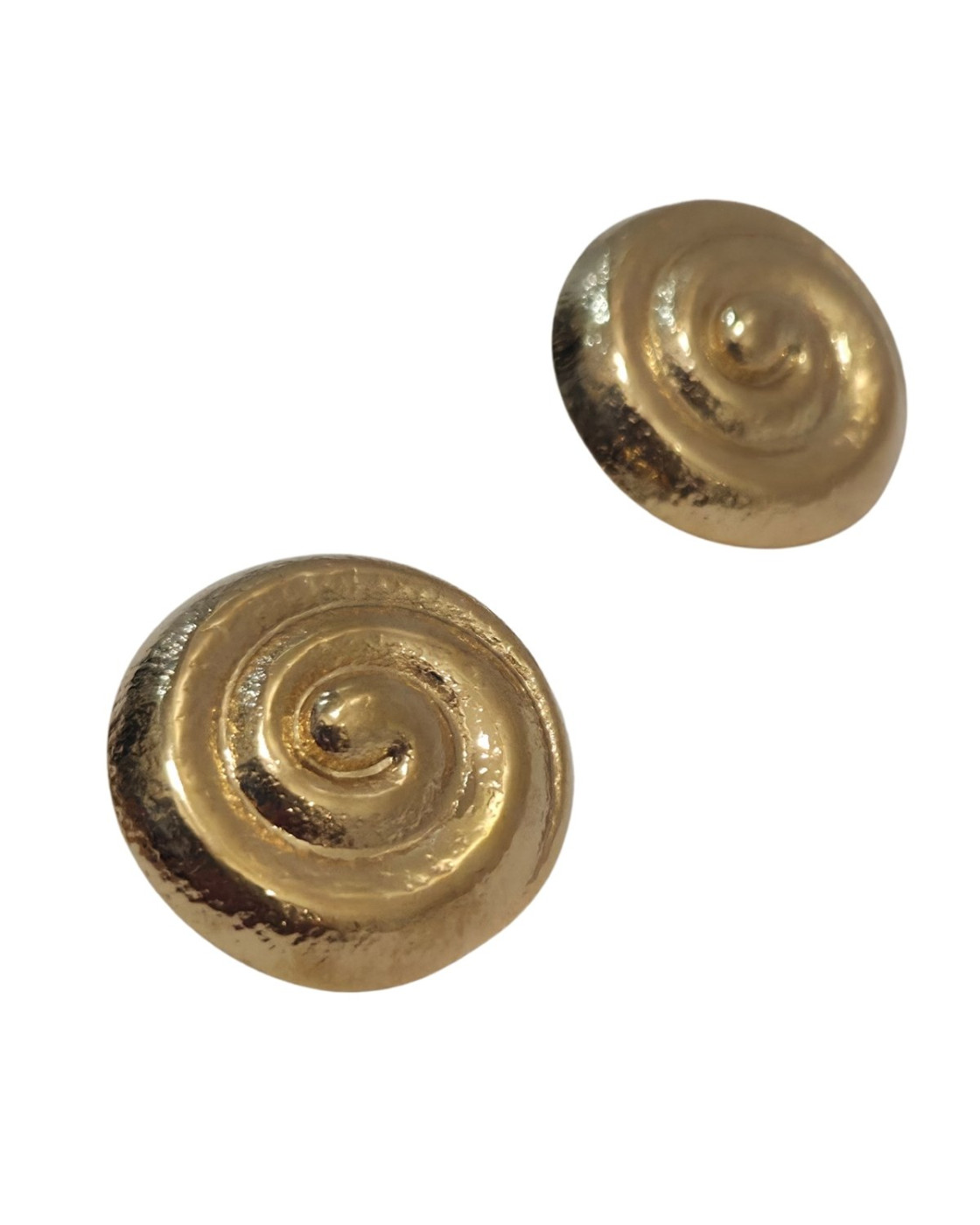 Boucles d'oreilles femme tourbillons dorés