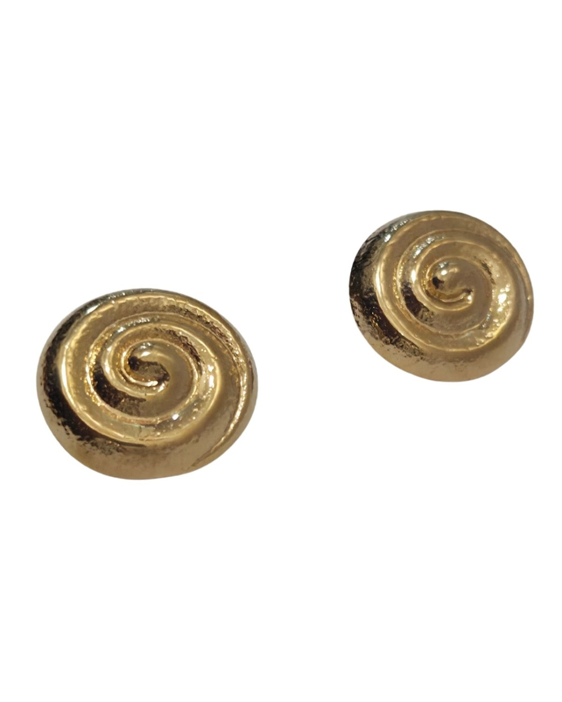 Boucles d'oreilles femme tourbillons dorés