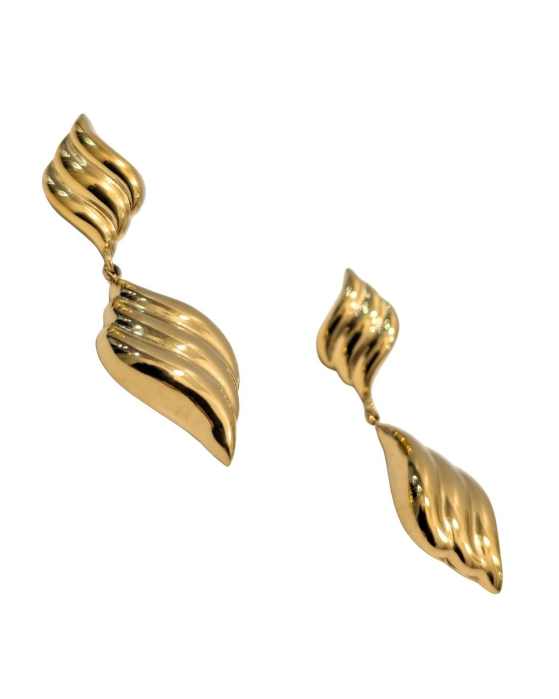 Boucles d'oreilles femme acier doré Ysoline