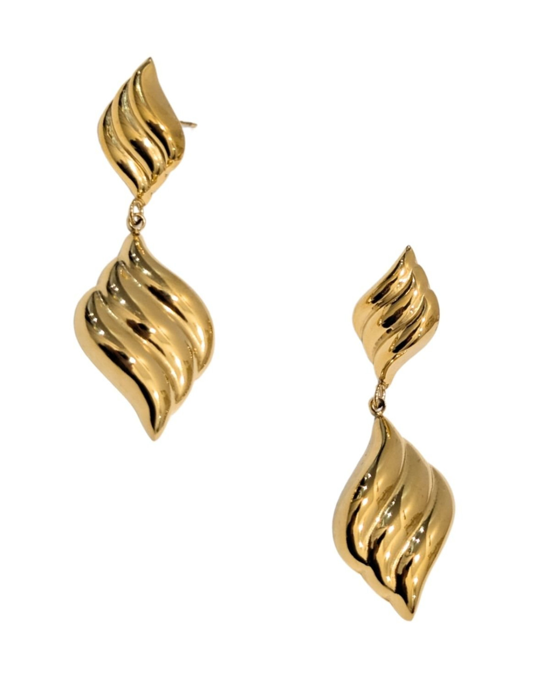 Boucles d'oreilles femme acier doré Ysoline