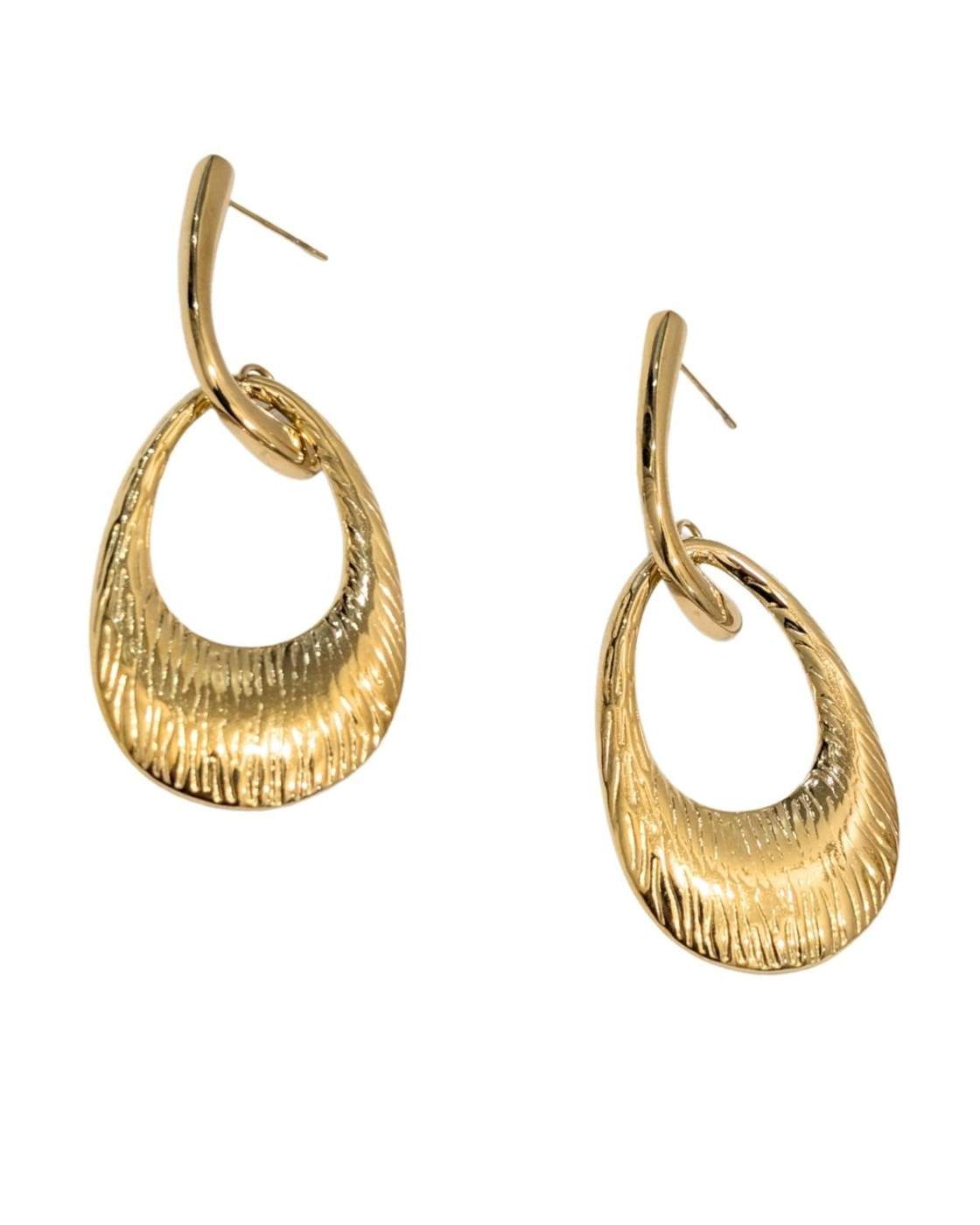 Boucles d'oreilles femme acier doré Hélianthe