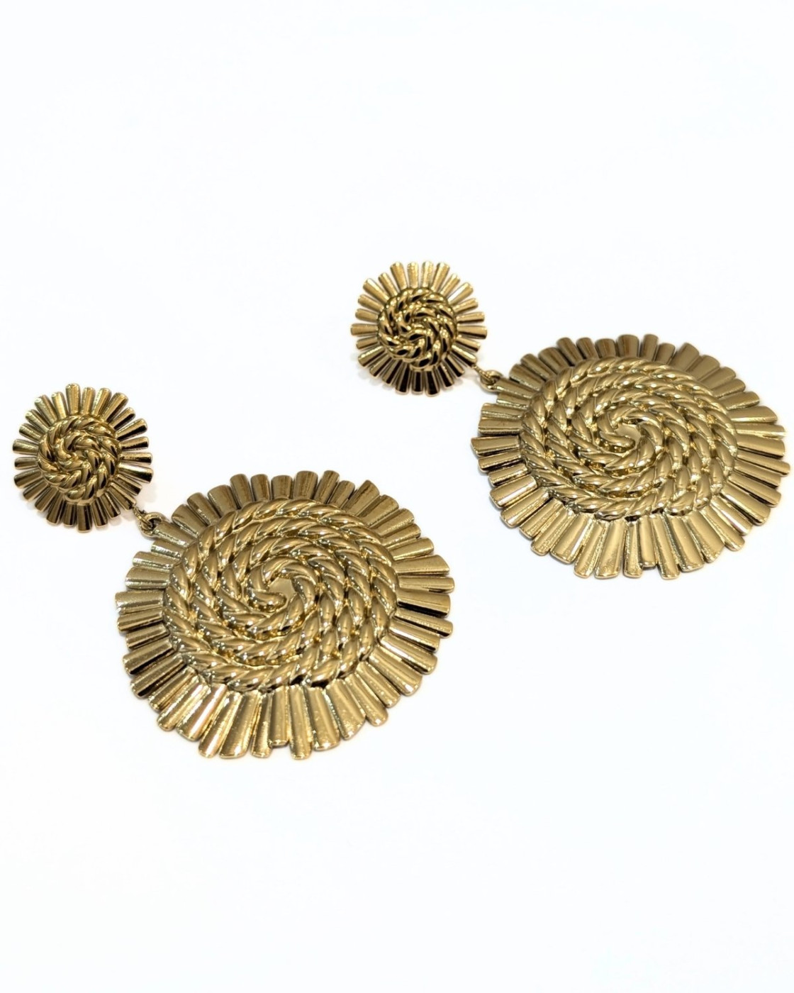 Boucles d'oreilles femme acier doré Mimi