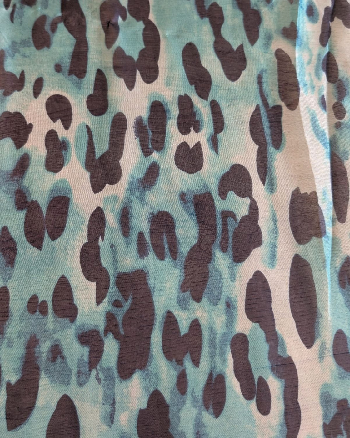 Foulard voile femme motif tacheté-Bleu