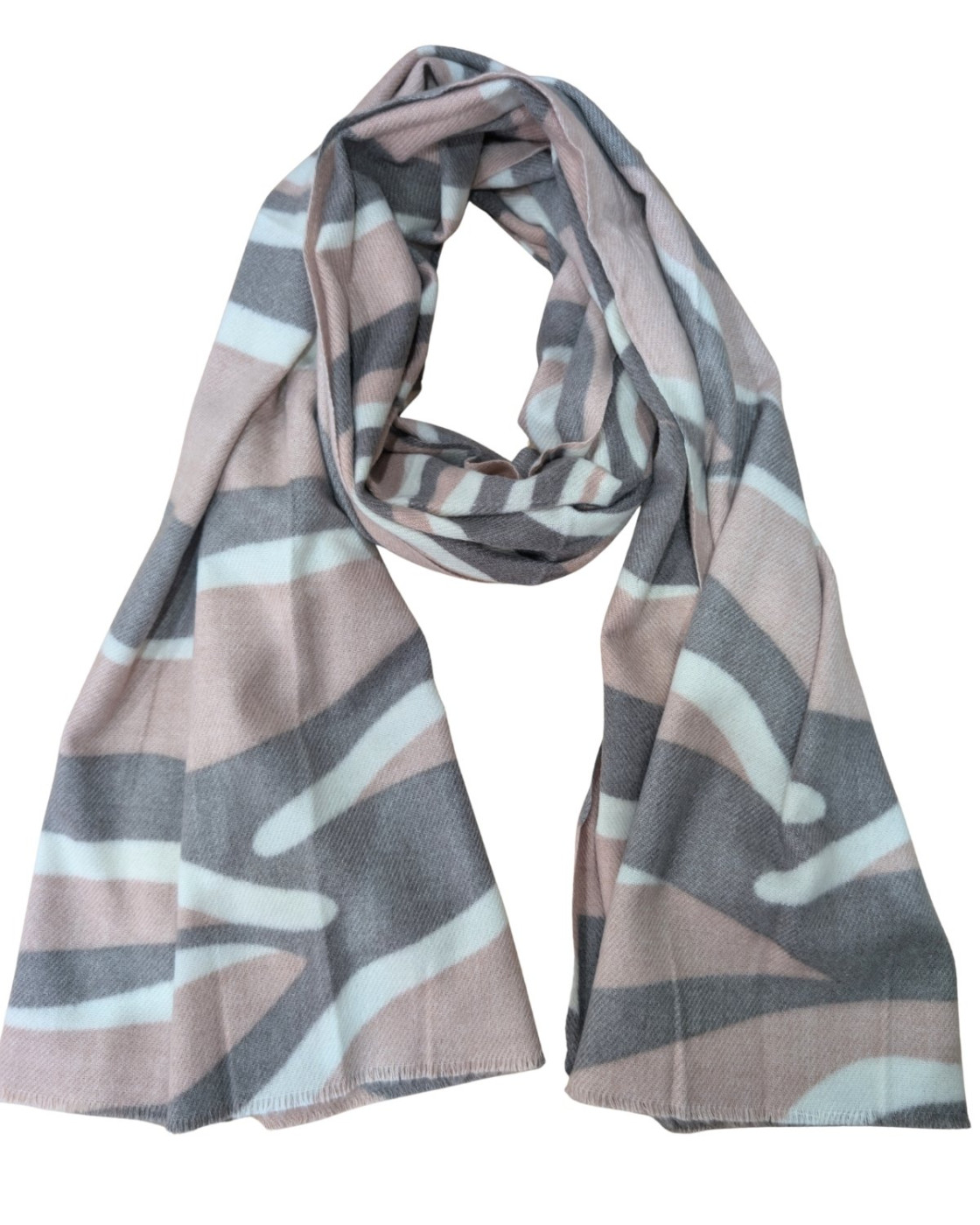 Echarpe femme grise rose et beige Jessica