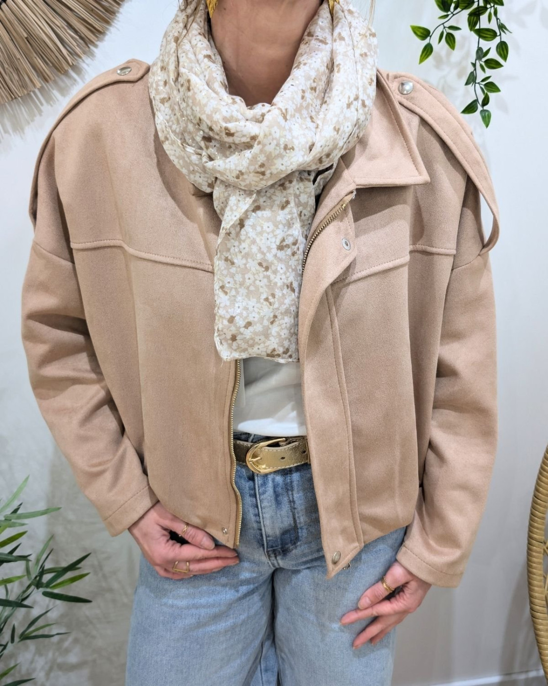 Foulard femme fleurs liberty et dorures