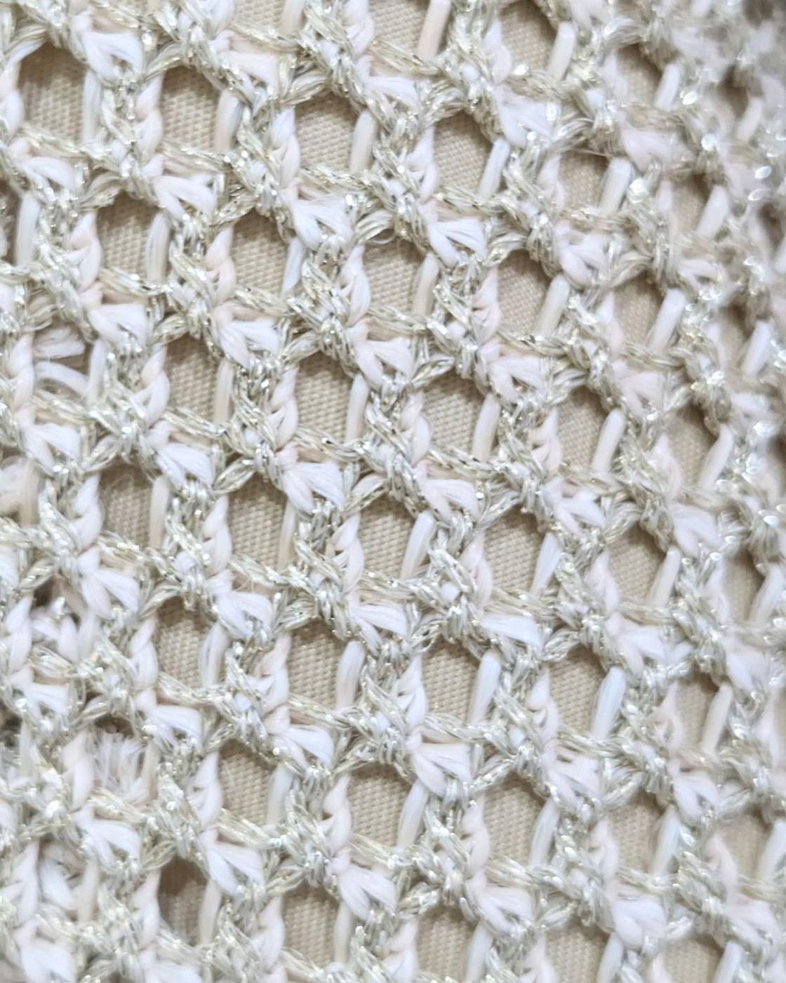 Sac banane femme crochet pailleté doré