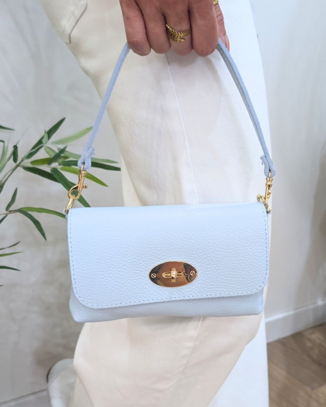 Sac pochette femme bandoulière chaine dorée