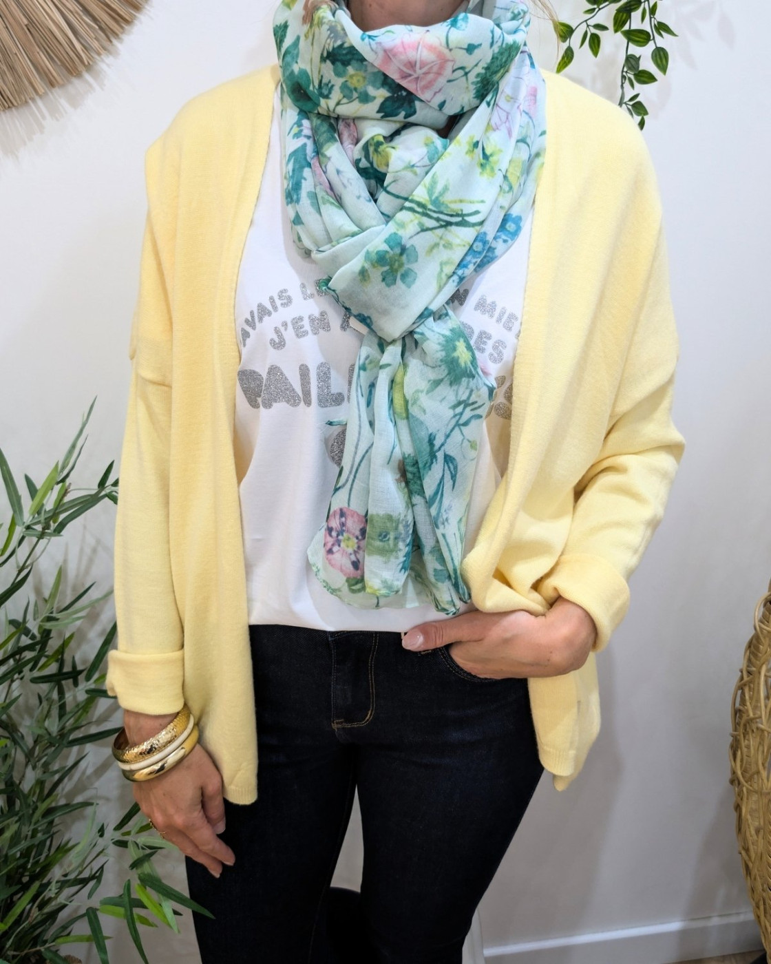 Foulard femme fleuri Speranza